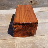 Wood Jewelry Box Redwood Rustic Handmade California Storage Live Edge #277