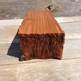 Wood Jewelry Box Redwood Rustic Handmade California Storage Live Edge #277
