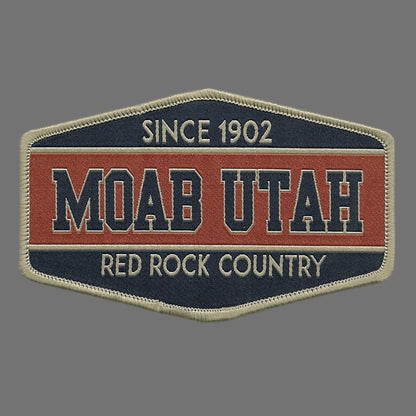 Moab Utah Patch – Red Rock Country UT – Travel Patch Iron On – UT Souvenir Patch – Embellishment Applique – Travel Gift 4″ Vintage Retro