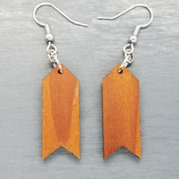 Redwood Earrings - Arrow Wood Earrings - California Redwood Dangle Earrings - CA Souvenir Keepsake - Wood Gift Women