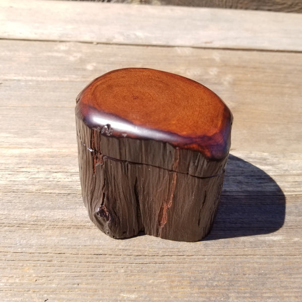 Handmade Wood Box with Redwood Rustic Handmade Ring Box California Redwood #362 Christmas Gift Anniversary Gift Ideas