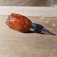 Wood Wine Stopper Redwood Rustic Redwood Burl Hand Turned Handmade #583 Made in USA Bar Accessory Wine Lover Gift