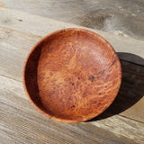 Handmade Wood Bowl Redwood Bowl Deep Plate 7.5 Inch California USA #441 Hand Turned Shallow Bowl Redwood Burl