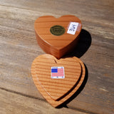 Handmade Wood Box with Redwood Heart Ring Box California Redwood #364 Christmas Gift Anniversary Gift Ideas