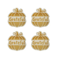 Thanksgiving Place Card Set of 4 - Thanksgiving Place Setting - Thanksgiving Table Decor - Grateful Pumpkin Place Holder