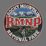 Rocky Mountain National Park Patch – Colorado Travel Patch CO Souvenir Embellishment or Applique 2.5" Iron On Circle Mountains Waterfall