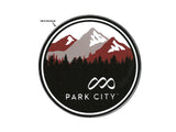 Park City Utah Decal – Mountain Resort Logo - Travel Sticker – UT Souvenir Decal – Travel Gift 3.5" Made in USA Car Decal Water Bottle Ski