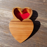 Handmade Wood Box with Redwood Heart Ring Box California Redwood #452 Christmas Gift Anniversary Gift Ideas