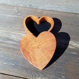 Wood Heart Box with California Redwood Jewelry Box - Ring Box - Handmade #333 Christmas Gift - Anniversary Gift - Mother's Day Gift Idea