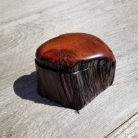 Wood Ring Box Redwood Rustic Handmade California Storage #272 Engagement Birthday Gift Mother's Day Gift Gift for Friend