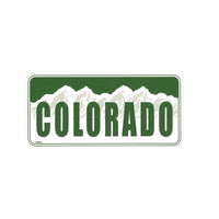 Colorado License Plate Decal – Colorado Decal - CO Travel Sticker – Souvenir Sticker – Travel Gift 6" Made in USA Kiss Cut Bumper Sticker