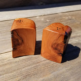 Wood Salt and Pepper Shakers Rustic California Redwood Set Handmade #382 Manly Gift Engagement Gift Housewarming Gift Lodge Style