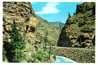 Vintage Colorado Postcard 4x6 Clear Creek Canyon Scene Golden Springs Idaho Springs Colorado Wm P Sanborn Souvenir CO Rocks Water Mountains