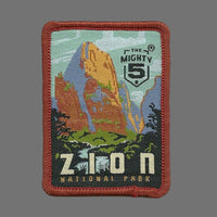Utah Patch – UT Zion National Park - The Mighty 5 Travel Patch Iron On – Souvenir Patch – Applique – Travel Gift 2.5" Rock Formation
