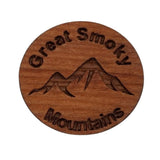 Great Smoky Mountains Hat Pin Mtn Design Handmade Wood Made in USA Souvenir Laser Cut Travel Gift Lapel Pin