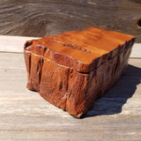 Wood Valet Box Curly Redwood Tree Engraved Rustic Handmade CA Storage #368 Handcrafted Christmas Gift Engagement Gift for Men Jewelry