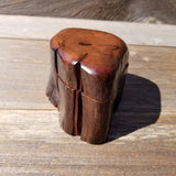 Wood Ring Box Redwood Rustic Handmade #523 California Storage Live Edge Mini Birthday Gift Christmas Gift Mother's Day Gift