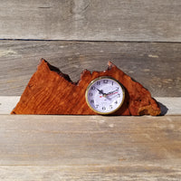 Wood Clock For the Desk or Mantle Handmade California Redwood Burl #560 Table Shelf Birthday Gift Wedding Gift Engagement Gift