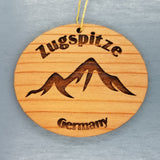 Zugspitze Ornament Handmade Wood Ornament Germany Souvenir Mountains Zugspitze Ski Resort