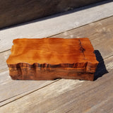 Redwood Jewelry Box Curly Wood Engraved Rustic Handmade California #504 Memento Box, Mom Gift, Anniversary Gift