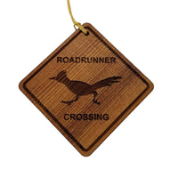 Roadrunner Crossing Ornament - Roadrunner Ornament - Wood Ornament Handmade in USA - Christmas Home Decoration - Roadrunner Christmas