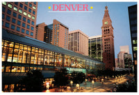 Vintage Denver Colorado Postcard 4x6 Tabor Center 16th Street Mall Daniels and Fisher Tower Ron Ruhoff Sanborn Souvenir Made in Italy