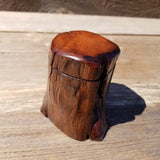 Wood Ring Box Redwood Rustic Handmade California Storage Live Edge Mini #371 Birthday Gift Christmas Gift Mother's Day Gift