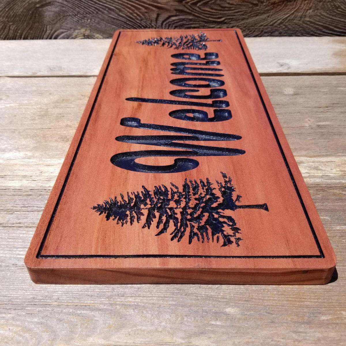 Welcome Sign - Carved Sign - Handmade - California Redwood - Housewarm ...