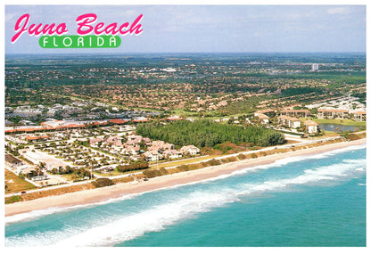 Vintage Florida Postcard Juno Beach FL 4x6 Atlantic Ocean 1980s John Gordash Scenic Florida Distributors 1990s