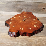 Wood Wall Clock Redwood Burl Hanging Art Rustic Slab #491 Anniversary Gift One of a Kind Unique Gift Handmade LG