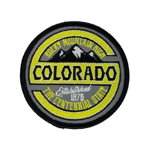 Colorado Patch – Ski Patch Rocky Mountain High Centennial State Colorado Souvenir – Travel Patch Iron On Applique CO Patch Embellishment 3"