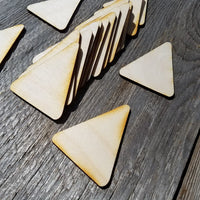Wood Cutout Triangles - 2.5 Inch - Unfinished Wood - Lot of 48 - Wood Blank Craft Projects - DIY - Make Your Own - Teacher Supplies