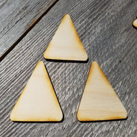 Wood Cutout Triangles - 2.5 Inch - Unfinished Wood - Lot of 12 - Wood Blank Craft Projects - DIY - Make Your Own - Teacher Supplies