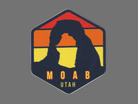 Utah Decal – Moab UT - Arches National Park - Travel Sticker – UT Souvenir Decal – Travel Gift 3.5" Made in USA Retro Car Decal Water Bottle
