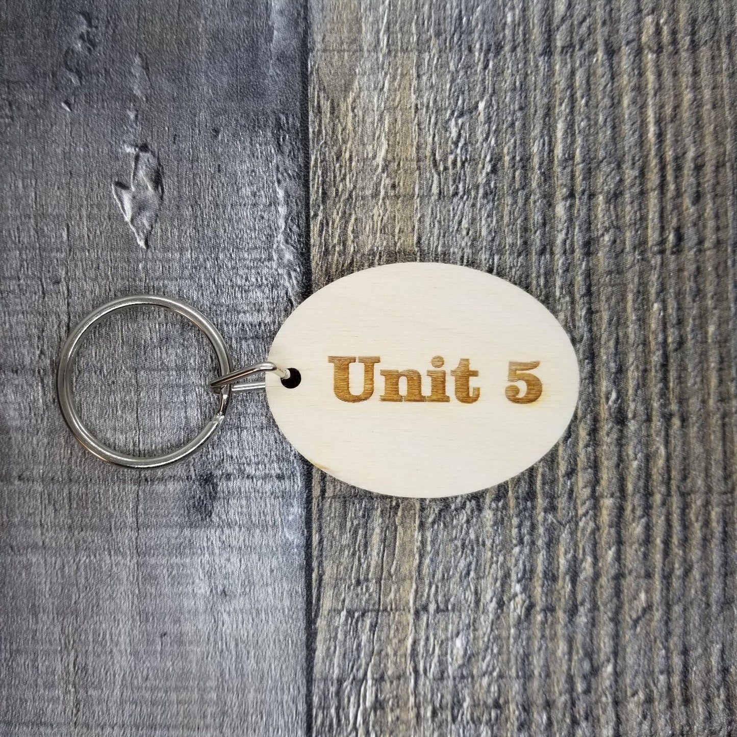 Unit Number Wood Keychain Key Ring Keychain Gift - Key Chain Key Tag Key Ring Key Fob - Storage Unit Number Text Key Marker