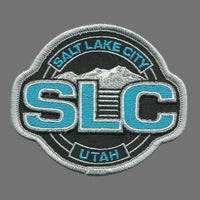 Salt Lake City Utah Patch – SLC UT Mountains – Travel Patch Iron On – UT Souvenir Patch – Embellishment Applique – Travel Gift 3.25"