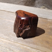 Wood Ring Box Redwood Rustic Handmade California Storage Live Edge Mini #463 Birthday Gift Christmas Gift Mother's Day Gift