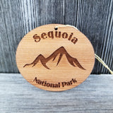 Sequoia National Park Mountains Ornament Handmade Wood Ornament California Souvenir CA Christmas Ornament