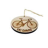 New York Wood Ornament - NYC Mens Bike or Bicycle - Handmade Wood Ornament Made in USA Christmas Decor CSU