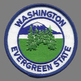 Washington Patch Iron On Evergreen State WA Travel Patch Embellishment Applique 3" Iron On Souvenir