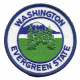 Washington Patch Iron On Evergreen State WA Travel Patch Embellishment Applique 3" Iron On Souvenir