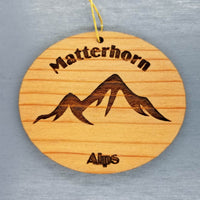 Matterhorn Ornament Handmade Wood Ornament Alps Souvenir Mountain Climbing