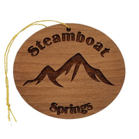 Steamboat Springs CO Ornament Handmade Wood Ornament Colorado Souvenir