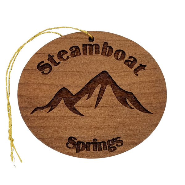 Steamboat Springs CO Ornament Handmade Wood Ornament Colorado Souvenir