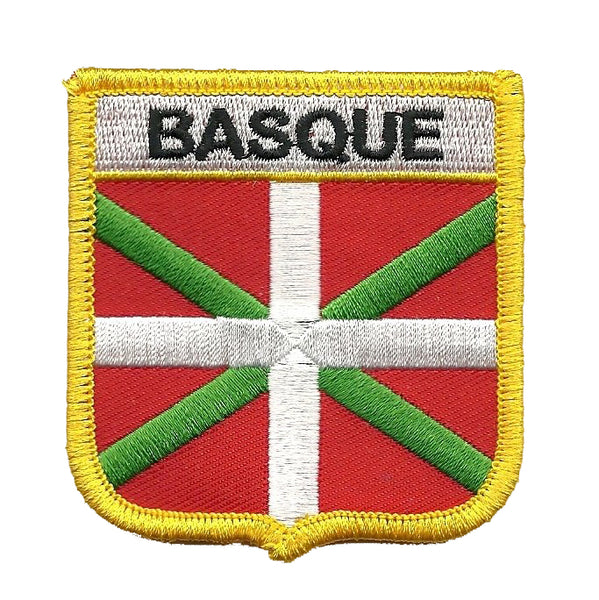 Basque Flag Patch - Iron On - Shield - Country Pride