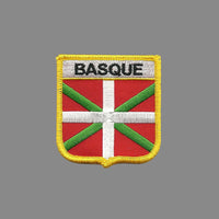 Basque Flag Patch - Iron On - Shield - Country Pride