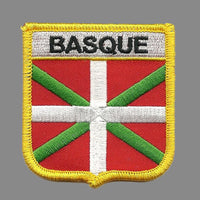 Basque Flag Patch - Iron On - Shield - Country Pride