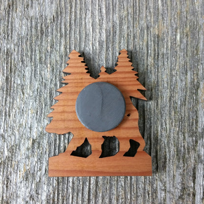 California Redwoods Bear Tree Wood Refrigerator Magnet Souvenir Made in USA - 4002
