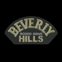 Beverly Hills Patch California Badge Rodeo Drive Souvenir Iron On Black and Gold 4.75"