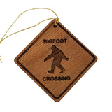 Bigfoot Ornament - Bigfoot Crossing - California Redwood - PNW